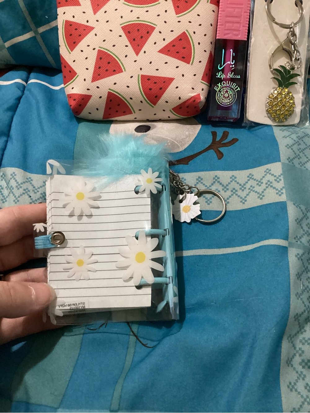 Cute 4 piece bundle with  Watermelon Print Coin Purse - Pink - Picture 4 of 7
